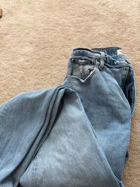 Abercrombie & Fitch Light Wash ultra high rise flare